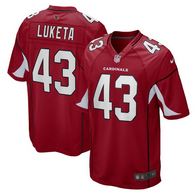 mens nike jesse luketa cardinal arizona cardinals game player jersey